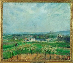 Paisagem de Pontoise (pintura sobre tela) de Camille Pissarro