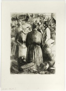 Mercado em Pointoise de Camille Pissarro