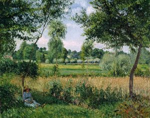 Efeito da luz solar matinal, Eragny de Camille Pissarro