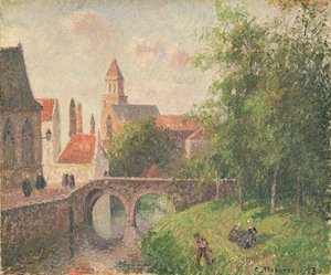 Ponte Velha, Bruges (óleo sobre tela) de Camille Pissarro