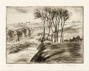 Paisagem em Osny de Camille Pissarro