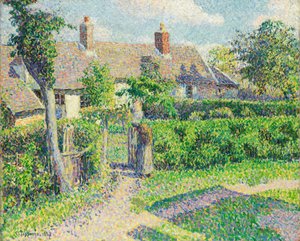 Casas de camponeses, Eragny, 1887 de Camille Jacob Pissarro