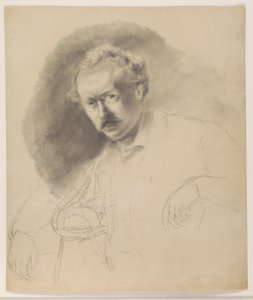 Retrato do pintor Fritz Melbye (1826-1869) de Camille Pissarro