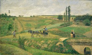 Estrada perto de Pontoise ... de Camille Pissarro