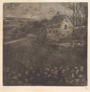 A Casa de Campo, 1879. de Camille Pissarro