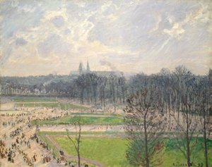 O jardim das Tulherias em uma tarde de inverno de Camille Jacob Pissarro