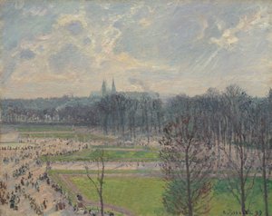 O Jardim das Tulherias em uma tarde de inverno, 1899. de Camille Jacob Pissarro