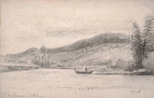O rio Marne em Varenne-Saint-Hilaire, 1863-65 de Camille Jacob Pissarro