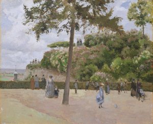 O jardim público em Pontoise, 1874. de Camille Jacob Pissarro