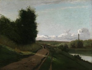 O caminho de reboque do Bougival de Camille Pissarro