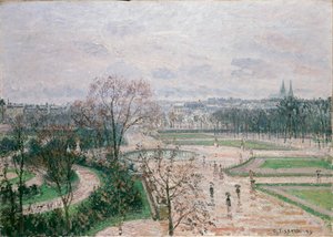 The Tuileries Gardens, Rainy Weather, 1899 de Camille Pissarro