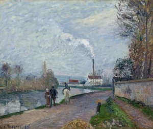 O rio Oise em Pontoise de Camille Pissarro