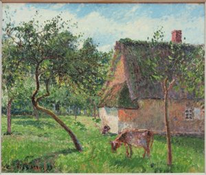 Uma área fechada em Varengeville de Camille Pissarro