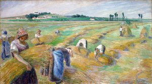 "les moissons" Peinture de Camille Pissarro (1830-1903) Dim 70,3x126 cm 1882 Museu Nacional de Arte Ocidental, Tóquio de Camille Pissarro