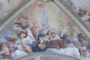 Ciclo de frescos dedicados à Virgem, pormenor de Camillo Procaccini