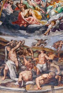 Juízo Final, detalhe (fresco)