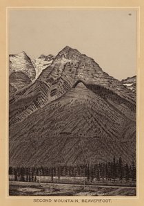 Canadá: Second Mountain, Beaverfoot (litografia) de Canadian School