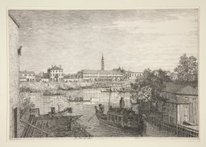 Ale Porte del Dolo (Nas fechaduras de Dolo), da série Vedute (Vistas) de Canaletto (Giovanni Antonio Canal)