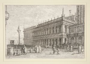 A livraria. V., da série Vedute (Vistas) de Canaletto (Giovanni Antonio Canal)