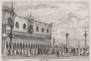 A Piera del Bando. V. (The Piera del Bando. V[enice]), da série Vedute (Vistas) de Canaletto (Giovanni Antonio Canal)