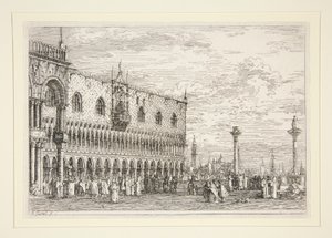 La Piera del Bando, V., da série Vedute (Vistas) de Canaletto (Giovanni Antonio Canal)