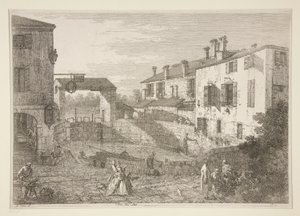 Le Porte del Dolo (As fechaduras de Dolo), da série Vedute (Vistas) de Canaletto (Giovanni Antonio Canal)