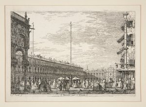 Le Procuratie Nuove e S. Ziminian V. (A Procura Nuove e a Igreja de San Geminiano, Veneza), da série Vedute (Vistas)