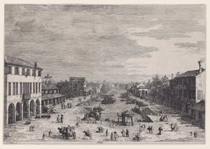 Mestre, da série Vedute (Vistas) de Canaletto (Giovanni Antonio Canal)