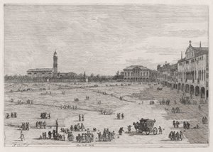 Pr? della Valle (Prato della Vale), da série Vedute (Vistas) de Canaletto (Giovanni Antonio Canal)