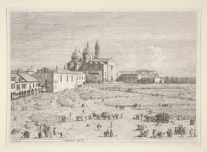 S. Giustina em Pr? della Valle, da série Vedute (Vistas) de Canaletto (Giovanni Antonio Canal)