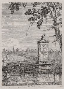 O Pequeno Monumento, da série Vedute (Vistas) de Canaletto (Giovanni Antonio Canal)