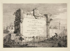 Placa de título, da série Vedute (Vistas) de Canaletto (Giovanni Antonio Canal)