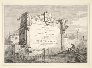 Placa de título, da série Vedute (Vistas) de Canaletto (Giovanni Antonio Canal)