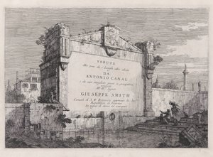Placa de título, da série Vedute (Vistas) de Canaletto (Giovanni Antonio Canal)