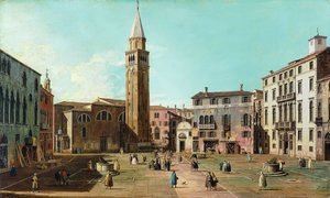 Campo SantAngelo, Veneza, década de 1730. de Giovanni Antonio Canal