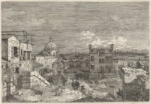 Vista Imaginária de Veneza, 1741. de Canaletto
