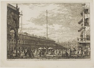 le Procuratie niove e S. Ziminian V., da Vedute de Canaletto