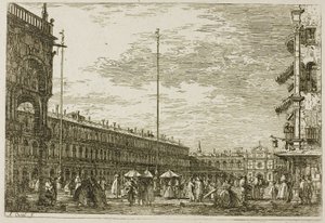 Le Procuratie niove e S. Ziminian V, da Vedute de Canaletto