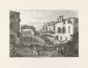 Le porte del Dolo (título sobre o objecto)
Vistas de lugares existentes e imaginados (título da série)
Vedute altre prese da i Luoghi altre ideate da Antonio Canal (título da série) de Canaletto