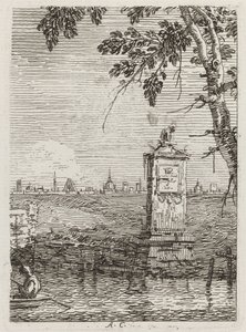 O Pequeno Monumento [esquerda] de Canaletto