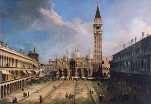 A Piazza San Marco em Veneza, ca 1723-1724 de Giovanni Antonio Canal