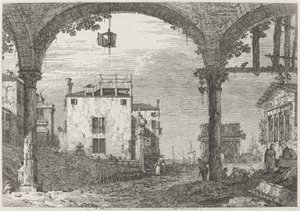 O Pórtico com a Lanterna, c. 17351746. de Canaletto