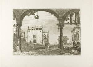 O Pórtico com a Lanterna, de Vedute de Canaletto