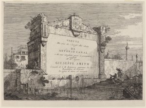 Placa de título, c. 17351746. de Canaletto