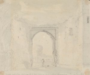 Arco de tijolos adjacente à Grande Porta do Mosteiro de Santo Agostinho, Canterbury de Capt. Thomas Hastings
