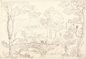 Ponte perto da Igreja de Loweswater, 2 de Agosto de 1835 de Capt. Thomas Hastings