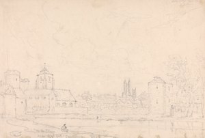 Na Stour perto de West Gate, Canterbury de Capt. Thomas Hastings