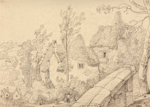 Ruínas da Abadia de Crewkerne, Maio de 1833 de Capt. Thomas Hastings