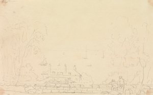 Esboço de uma Casa Imobiliária perto da costa, Ilha de Wight de Capt. Thomas Hastings