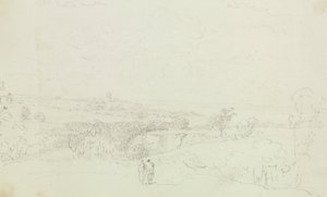 Paisagem Esboçada com Castelo à Distância de Capt. Thomas Hastings